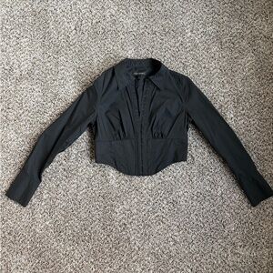 Banana Republic Black Cropped Shirt